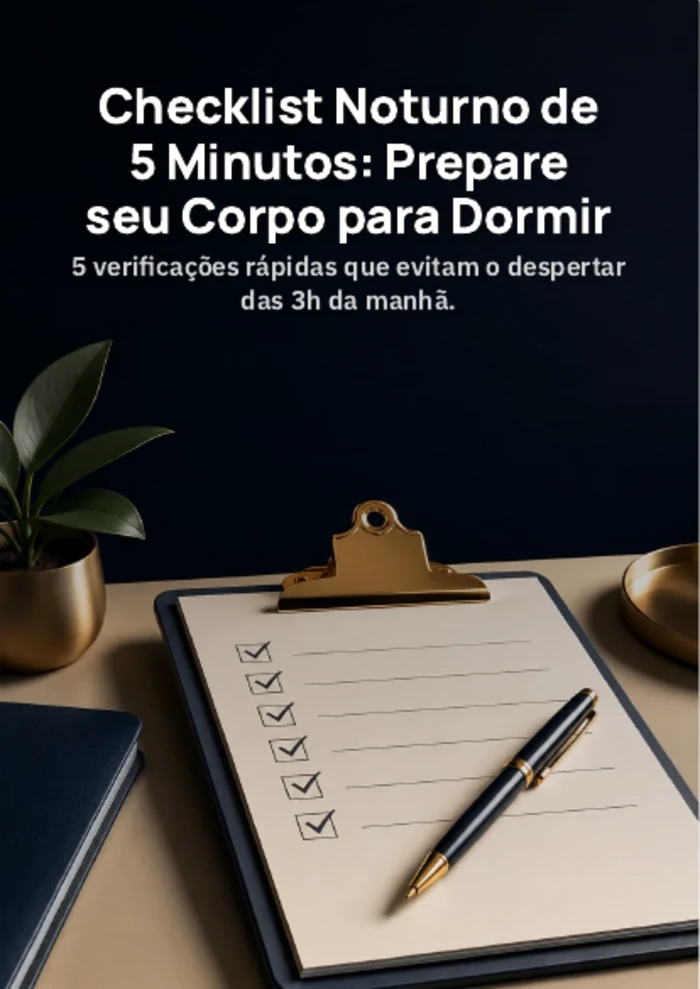 Capa do bônus: Checklist Noturno de 5 Minutos